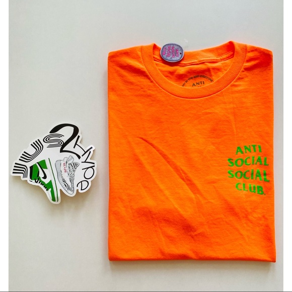Supreme Shirts Anti Social Social Club Tee Orange Poshmark